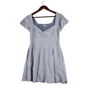Abercrombie & Fitch Womens M Mini Dress Smocked Pockets CottageCore Coquette